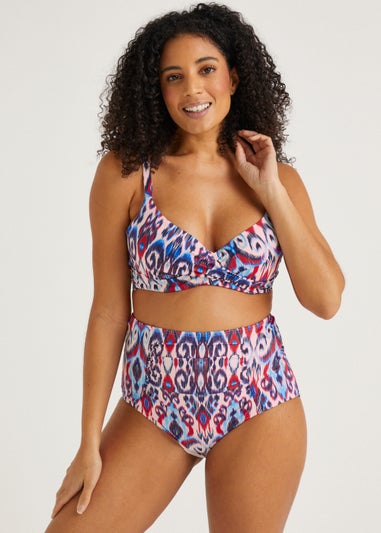 Multicoloured Tie Dye Shapewear Bikini Top