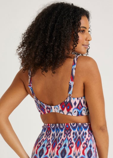 Multicoloured Tie Dye Shapewear Bikini Top