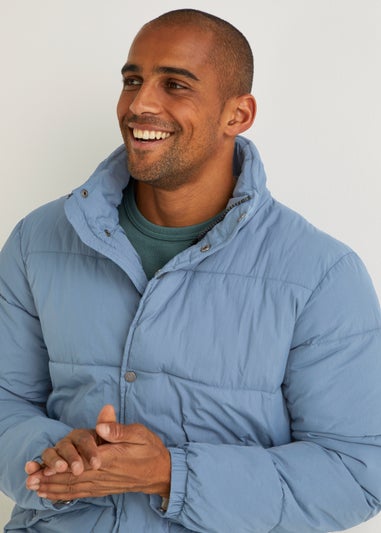 Blue Short Padded Jacket