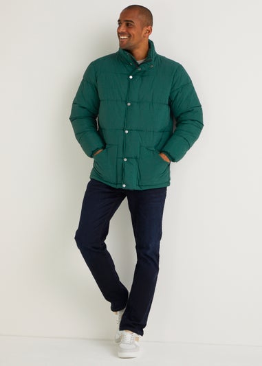 Green Short Padded Coat