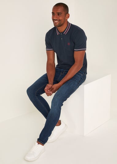 Navy Tipped Polo Shirt