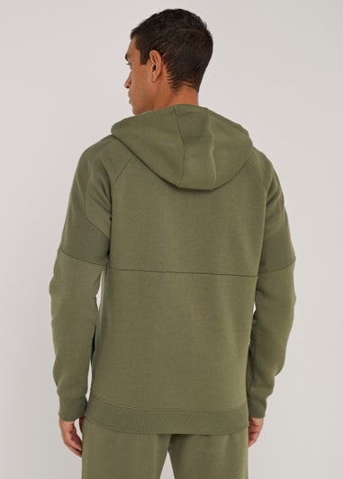 US Athletic Khaki Military Zip Up Hoodie