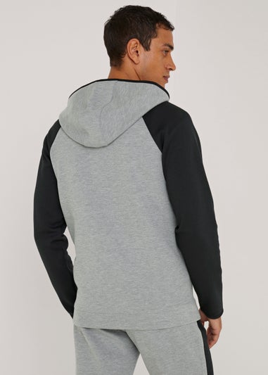 US Athletic Grey & Black Bonded Zip Up Hoodie