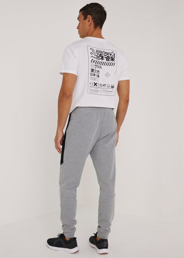 US Athletic Grey & Black Bonded Joggers