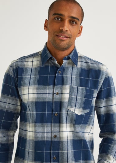 Blue Check Flannel Shirt