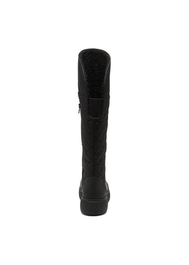 Rocket Dog Archie Black Nylon Rubber Boots