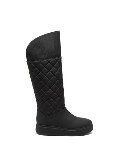 Rocket Dog Archie Black Nylon Rubber Boots