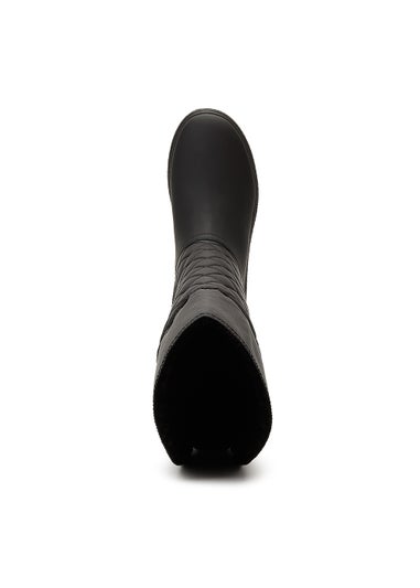 Rocket Dog Archie Black Nylon Rubber Boots