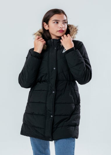 Kids HYPE. Black Padded Parker Jacket