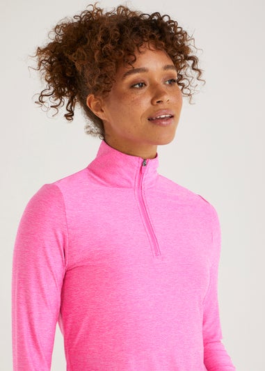 Souluxe Pink Half Zip Sweatshirt