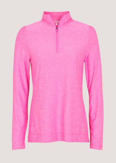 Souluxe Pink Half Zip Sweatshirt