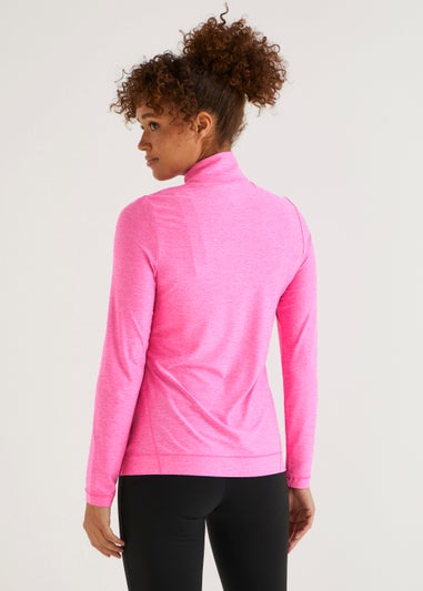 Souluxe Pink Half Zip Sweatshirt