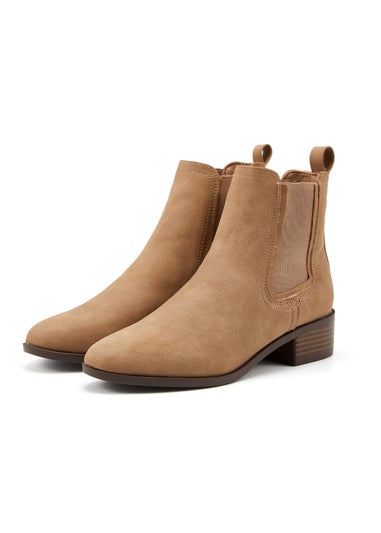 NOVO Taupe Wide Fit Destined Ankle Boots