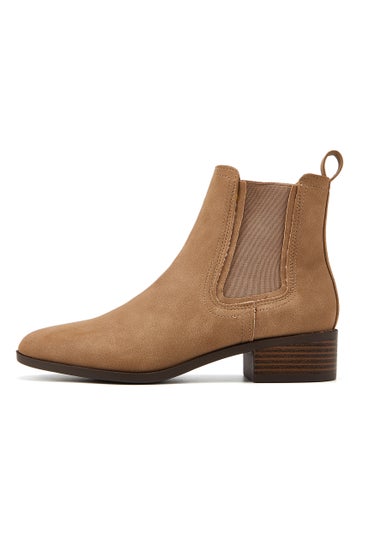 NOVO Taupe Wide Fit Destined Ankle Boots