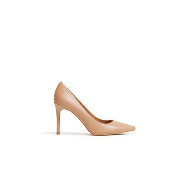 NOVO Camel Wide Fit Impossible Court Shoes