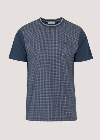 Blue Houndstooth Smart T-Shirt