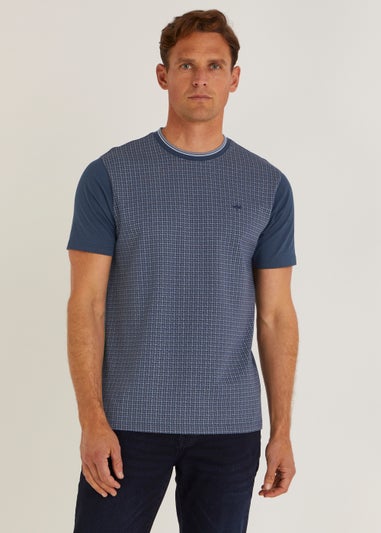 Blue Houndstooth Smart T-Shirt