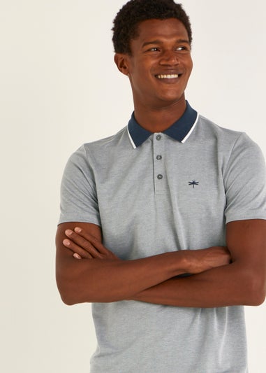 Grey Modal Polo Shirt