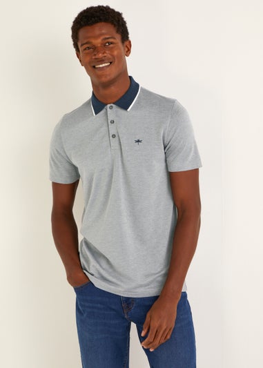 Grey Modal Polo Shirt