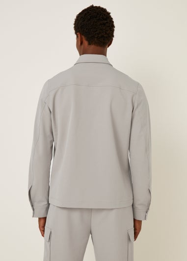 T&W Grey Woven Shacket