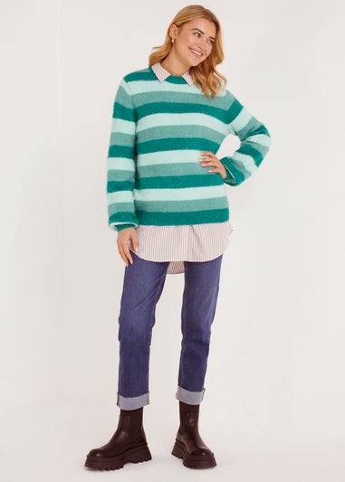 Green Stripe Jumper