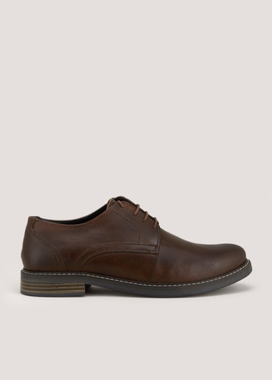 Tan Waxy Derby Shoes