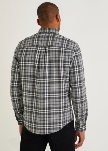 Grey Check Lightweight Flannel Shirt