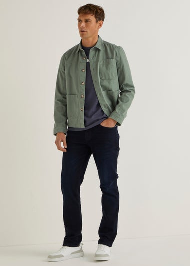 Green Herringbone Shacket