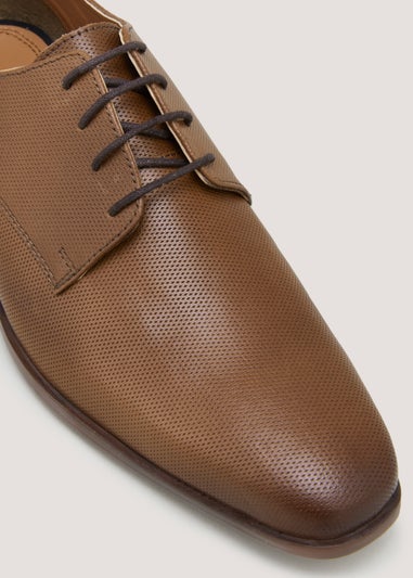 Tan Derby Leather Shoes