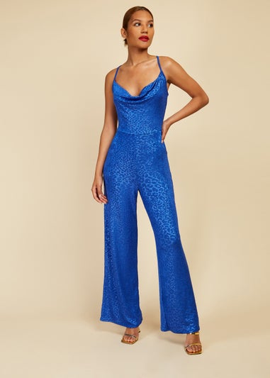 Little Mistress Leopard Print Jacquard Jumpsuit