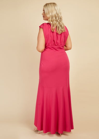 Little Mistress Pink Fishtail Maxi Dress