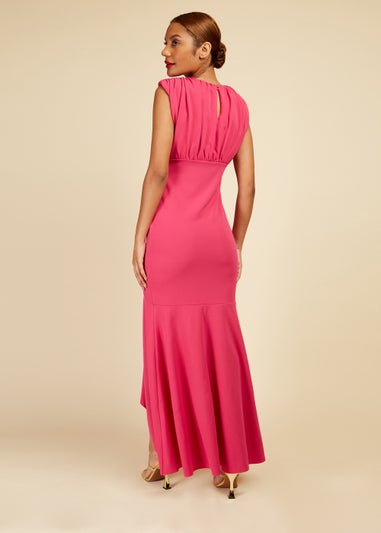 Little Mistress Pink Fishtail Maxi Dress