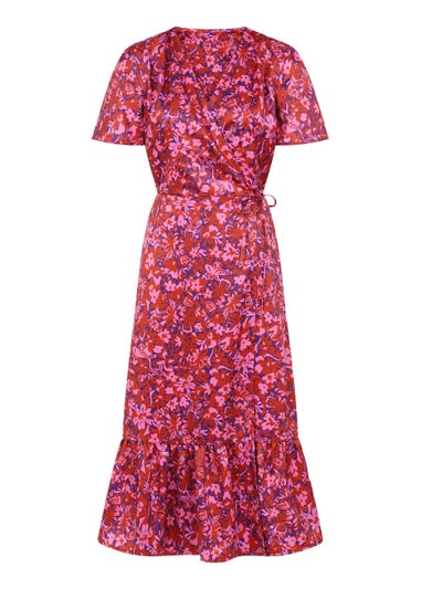 Little Mistress Pink Floral Midaxi Dress