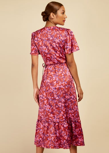 Little Mistress Pink Floral Midaxi Dress