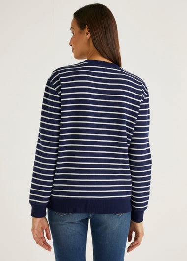 Navy Stripe Sweatshirt