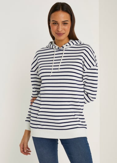 Cream Stripe Hoodie