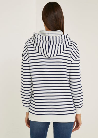 Cream Stripe Hoodie