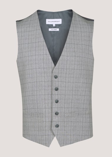 Taylor & Wright Washington Grey Tailored Fit Suit Waistcoat