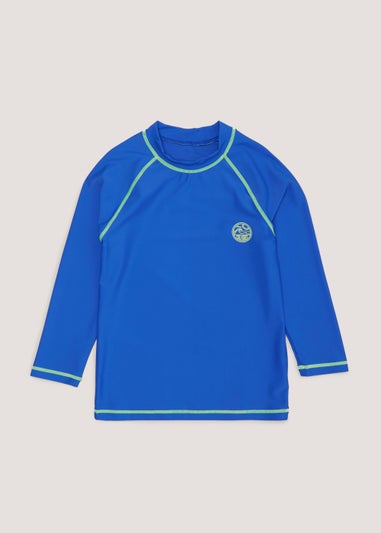 Boys Blue Long Sleeve Rash Vest (3-13yrs)