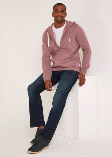 Pink Essential Zip Up Hoodie