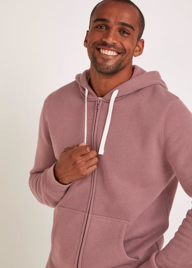 Pink Essential Zip Up Hoodie