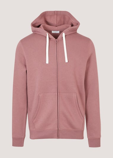 Pink Essential Zip Up Hoodie