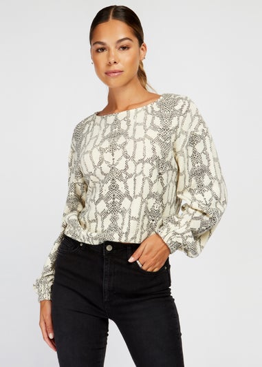 Girls on Film by Dani Dyer Animal Print Knitted Jumper