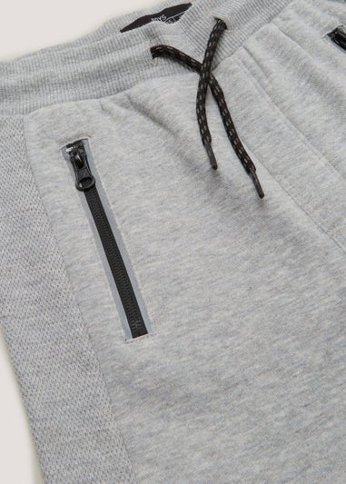 Boys Grey Mesh Jogger Shorts (4-13yrs)