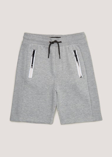 Boys Grey Mesh Jogger Shorts (4-13yrs)
