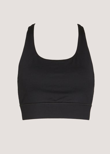 Souluxe Black Sports Crop Top - Matalan