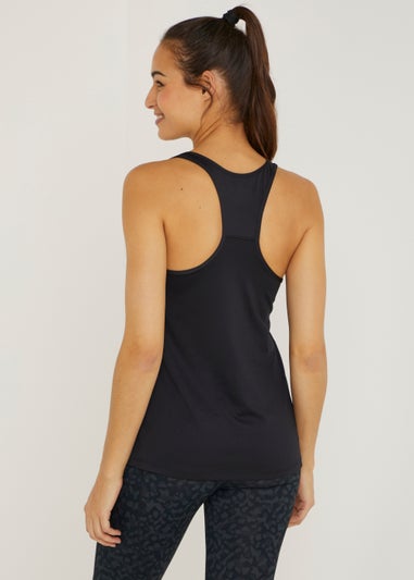 Souluxe Black Mesh Sports Vest Top