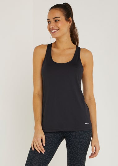 Souluxe Black Mesh Sports Vest Top