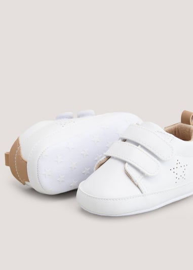 White Soft Sole Baby Trainers (Newborn-18mths)