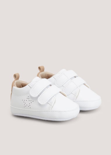 White Soft Sole Baby Trainers (Newborn-18mths)